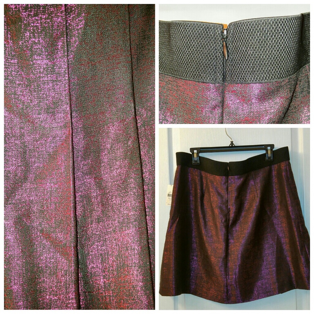 💎NWT Lord & Taylor Hot Pink and Black Skirt - Picture 3 of 6